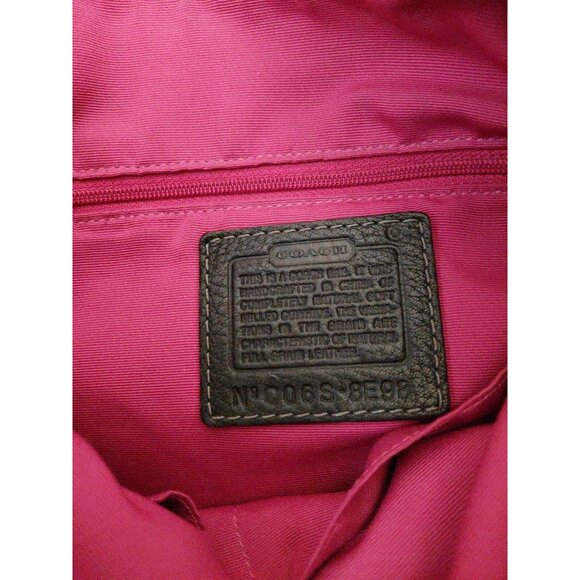 Coach Chelsea Black Pebbled Leather Zipper Hobo Shoulder Handbag 8E98 - Picture 9 of 13